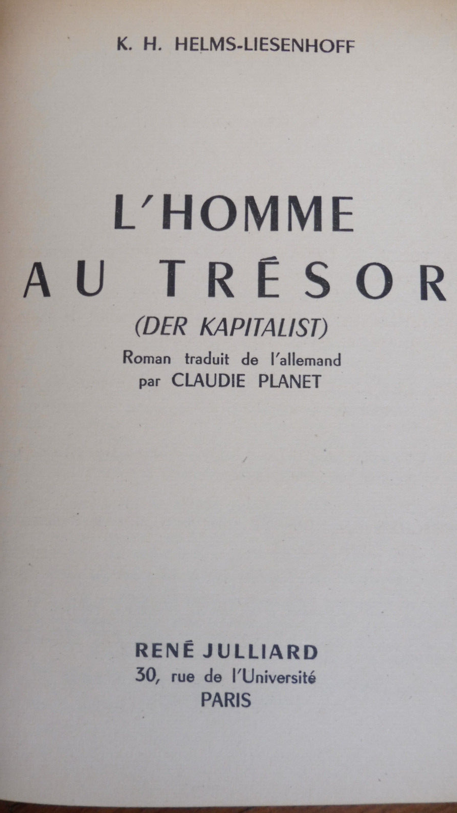 L'Homme au trésor (K. H. Helms-Liesenhoff) 1952
