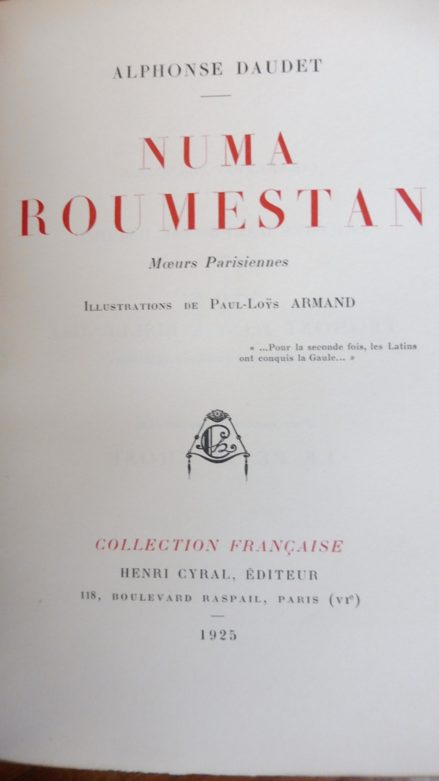 Numa Roumestan (Daudet) 1925 illus. Armand RIVES