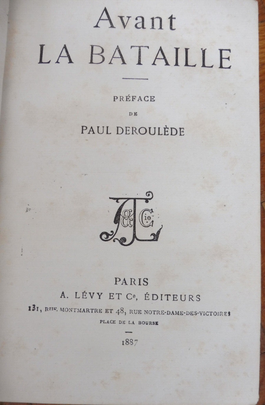 Avant la bataille (Paul Deroulède) 1887