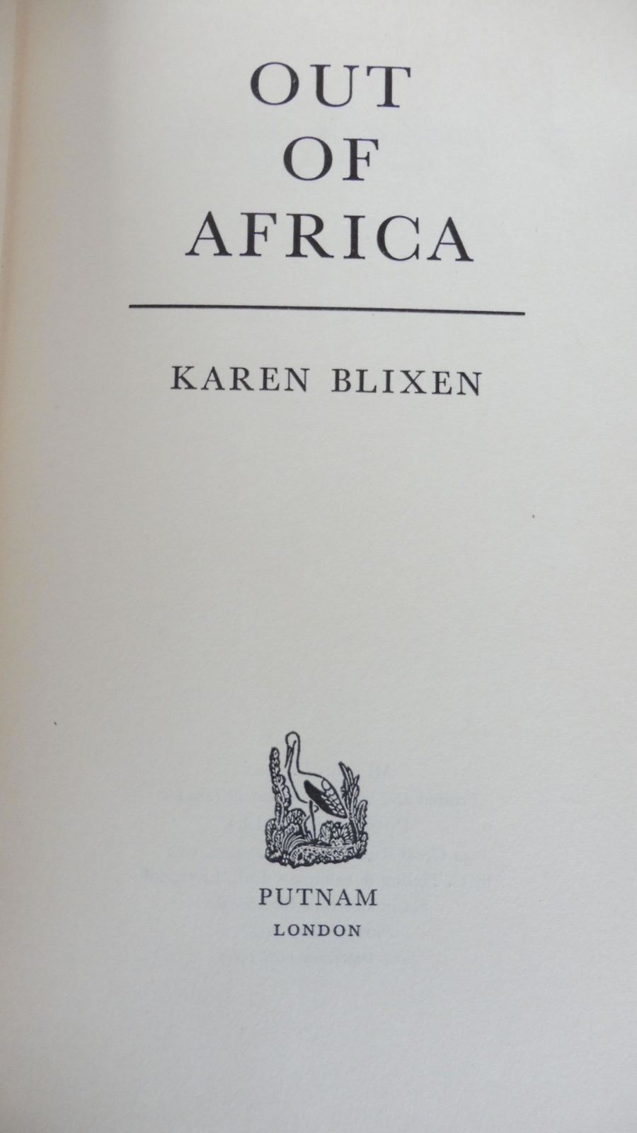 Out of Africa (Karen Blixen) 1964