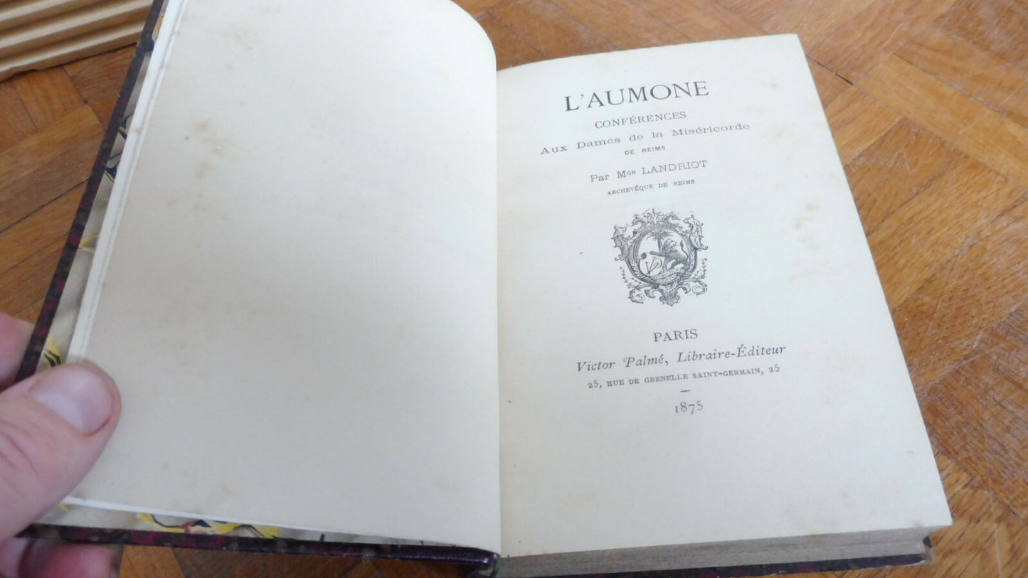 L'Aumône. Conférences (Landriot) 1875