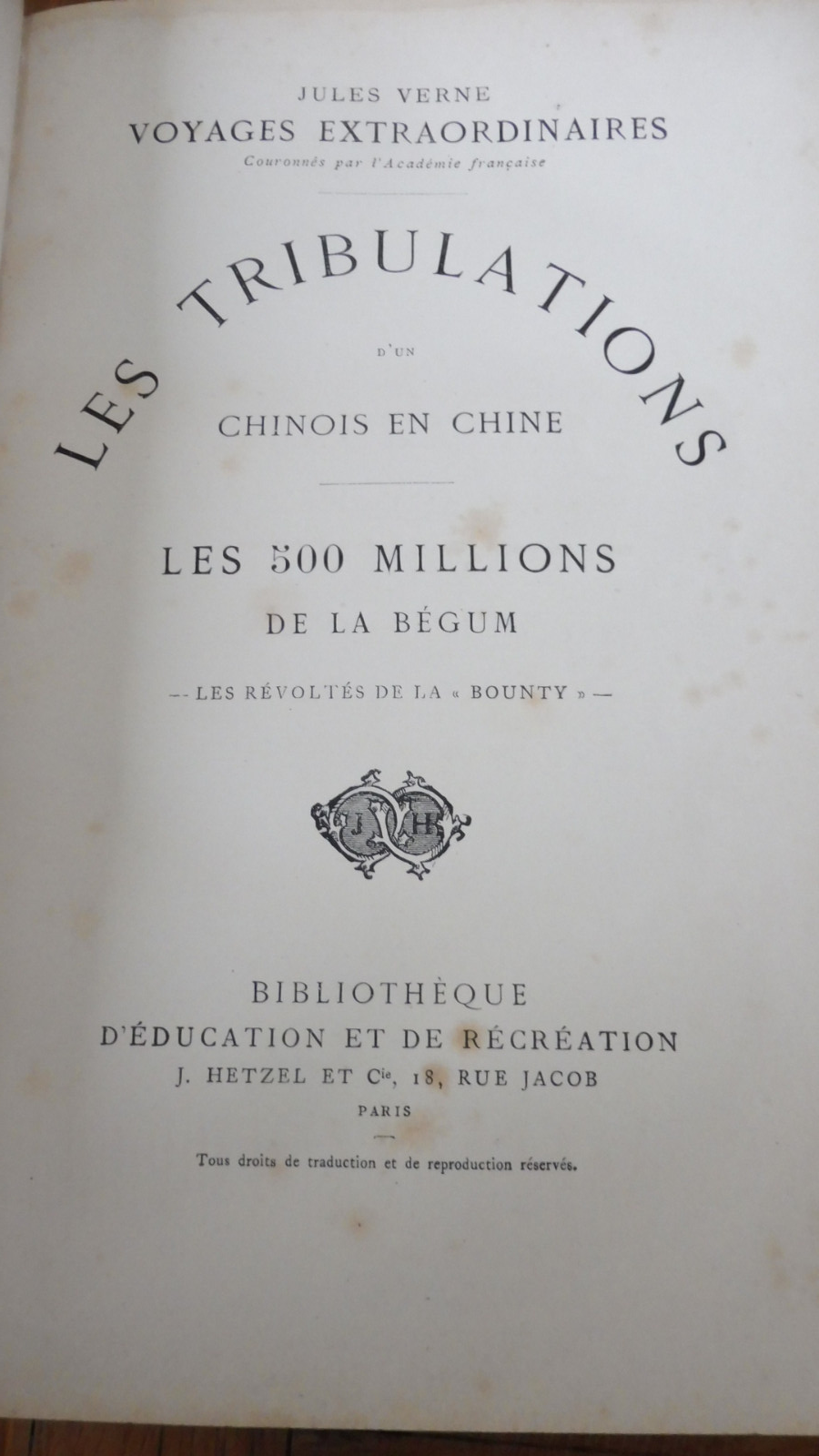 Tribulations d'un chinois. Les 500 millions de la Begum (J. Verne) illus. Benett