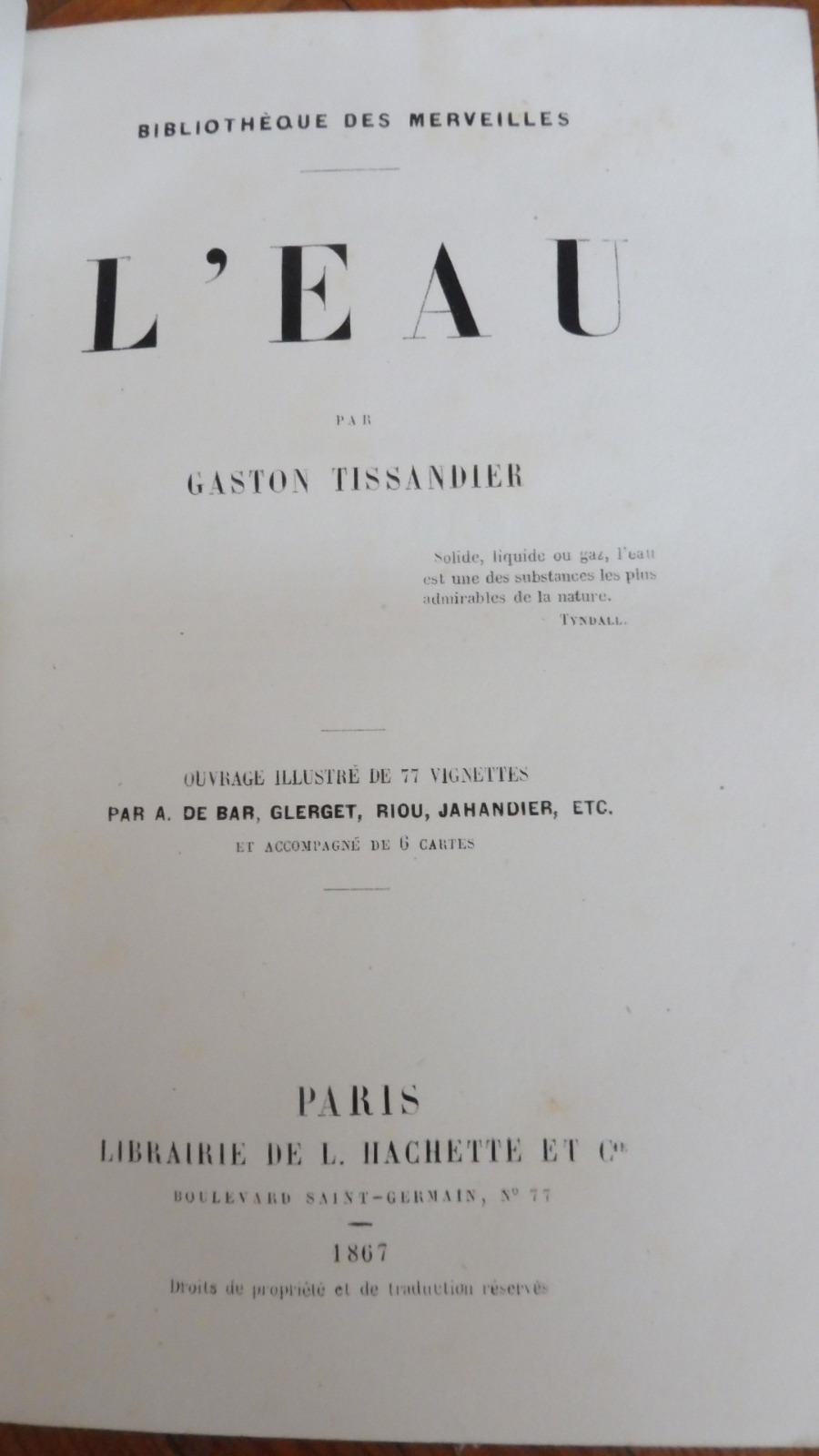 L'eau (Gaston Tissandier) 1867