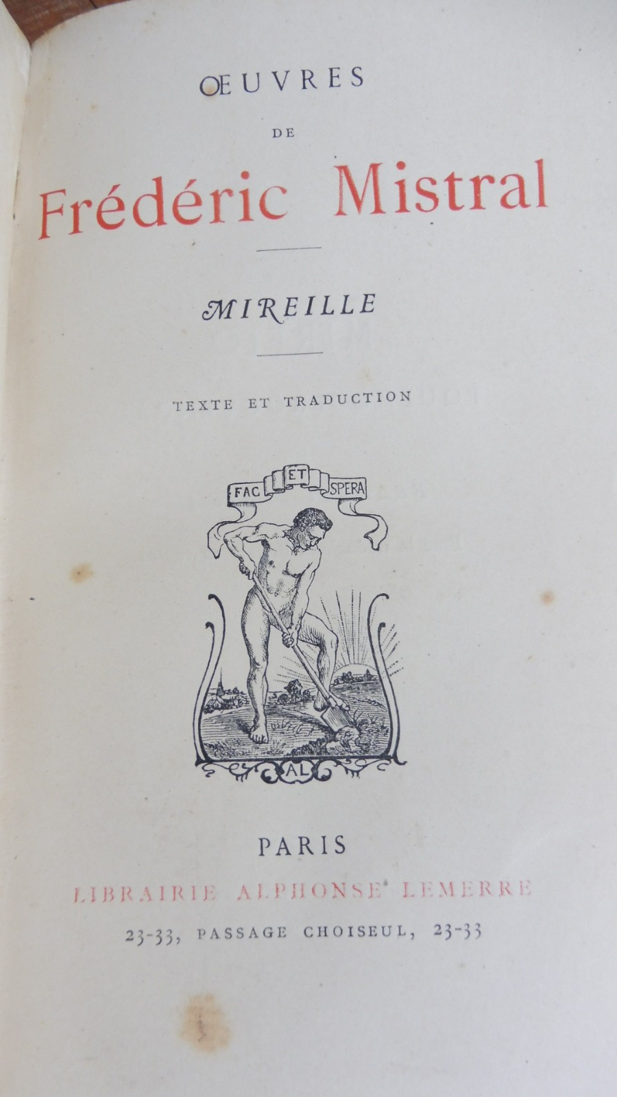 Mireille (Frédéric Mistral) 1915