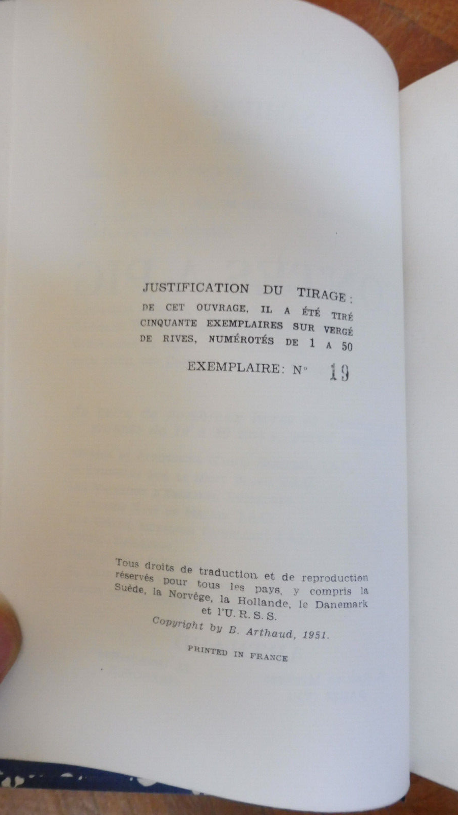 Contes à pic (Samiviel) 1951 NUMEROTE