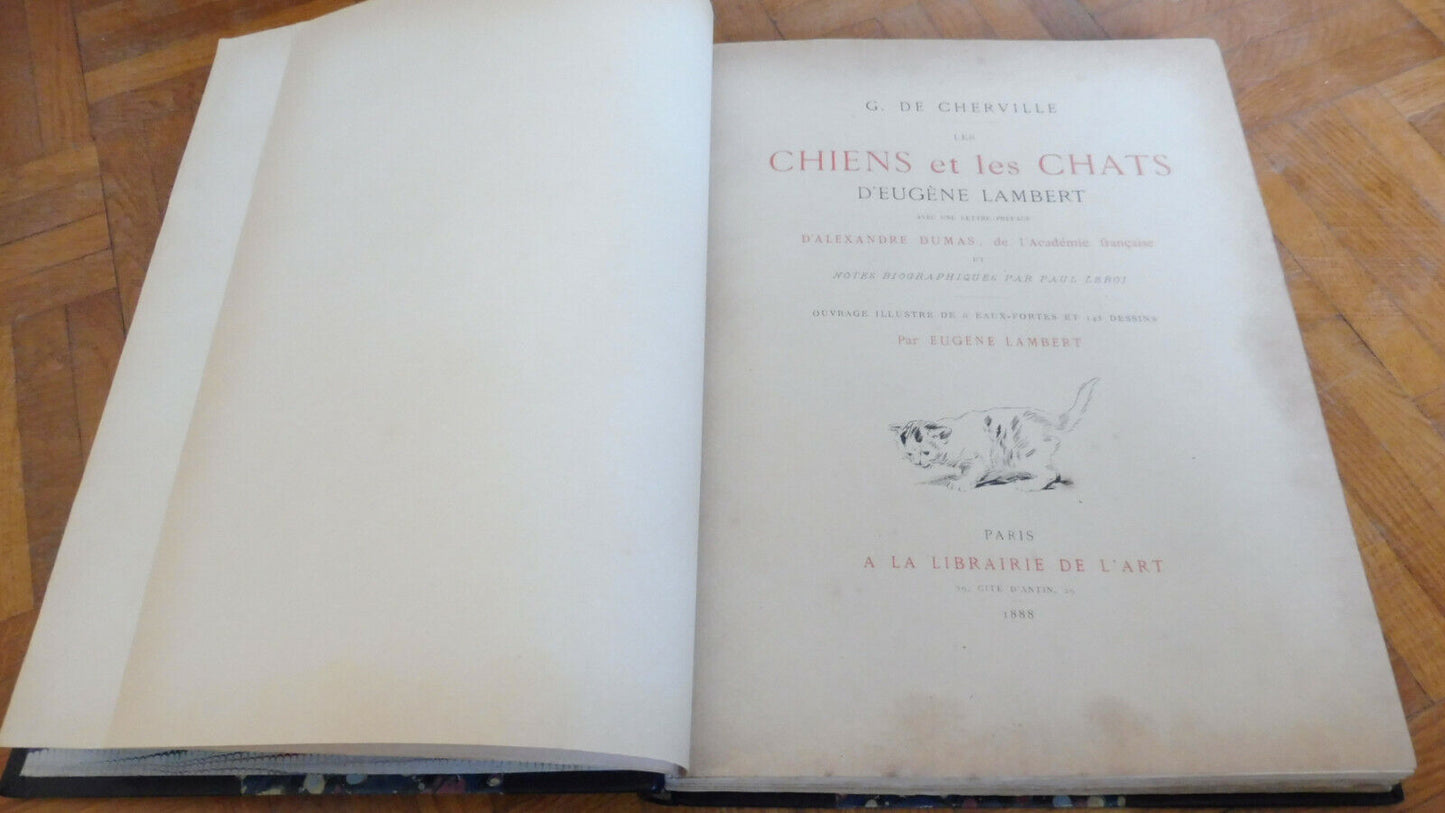 Les Chiens et les chats d'Eugène Lambert (de Cherville) 1888