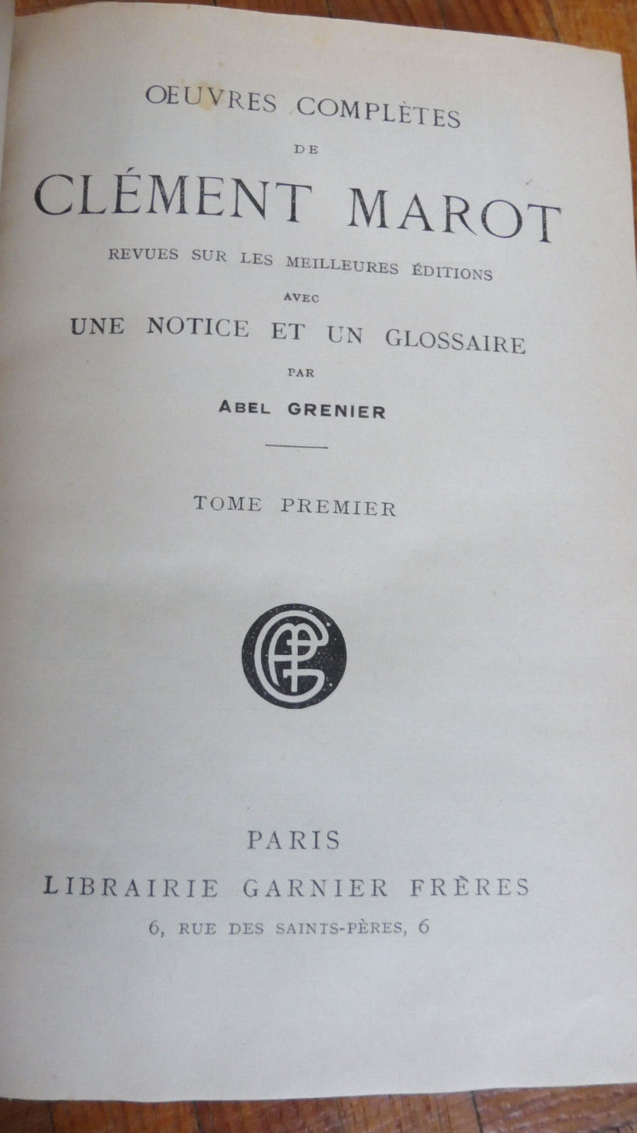 Oeuvres de Clément Marot 1931 2/2