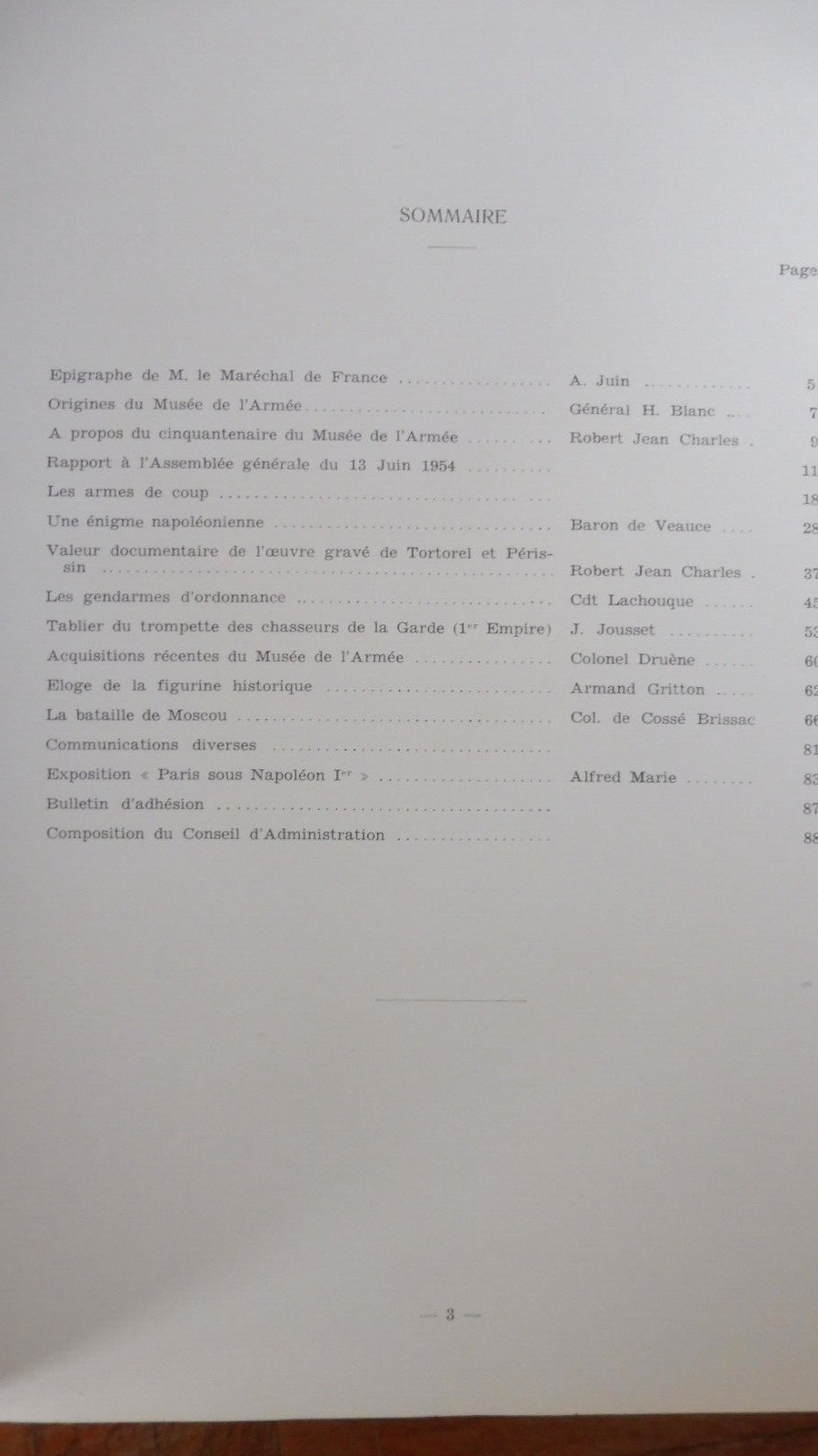Bulletin de la Société des Amis du Musée de l'Armée. Années 1955-1961 2 vol.