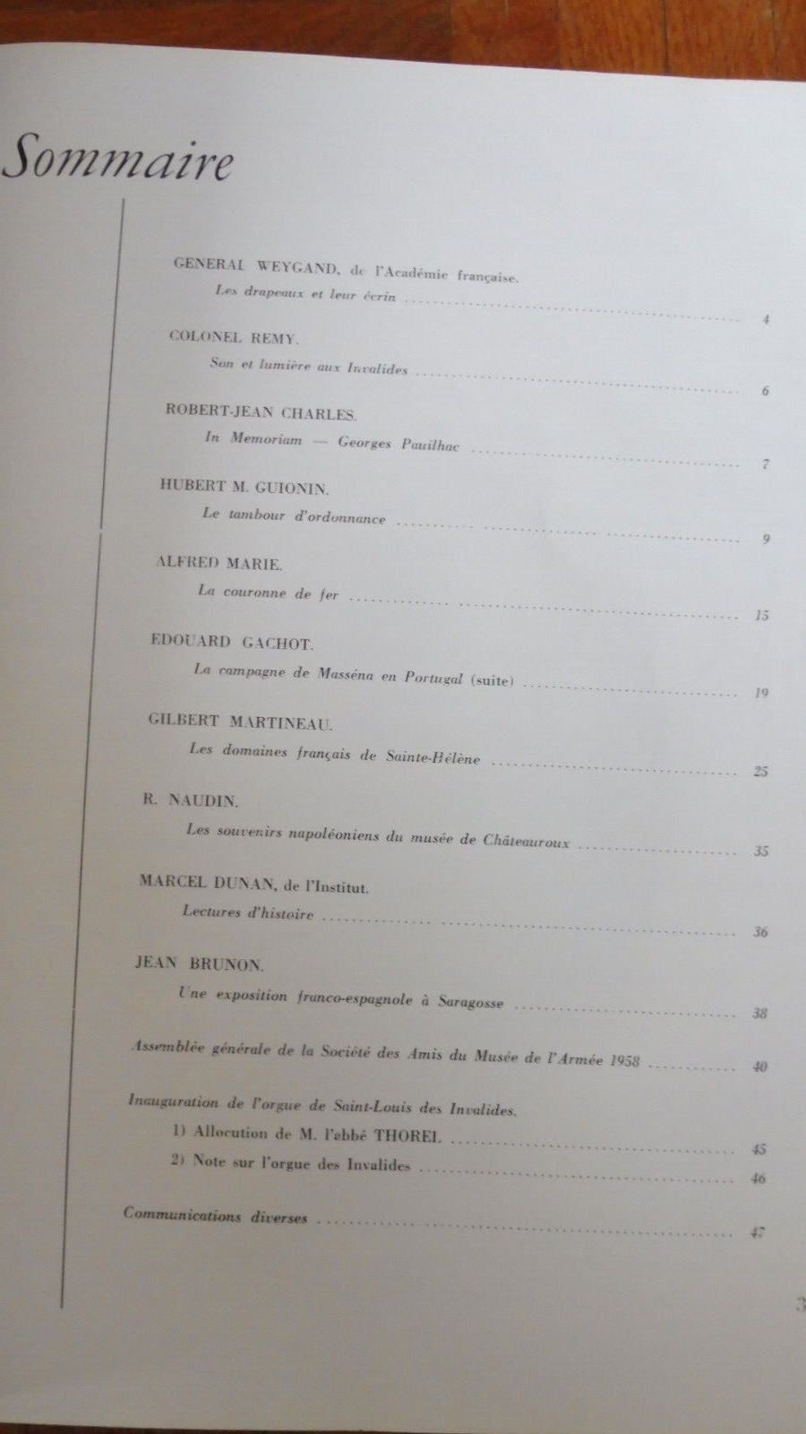 Bulletin de la Société des Amis du Musée de l'Armée. Années 1955-1961 2 vol.
