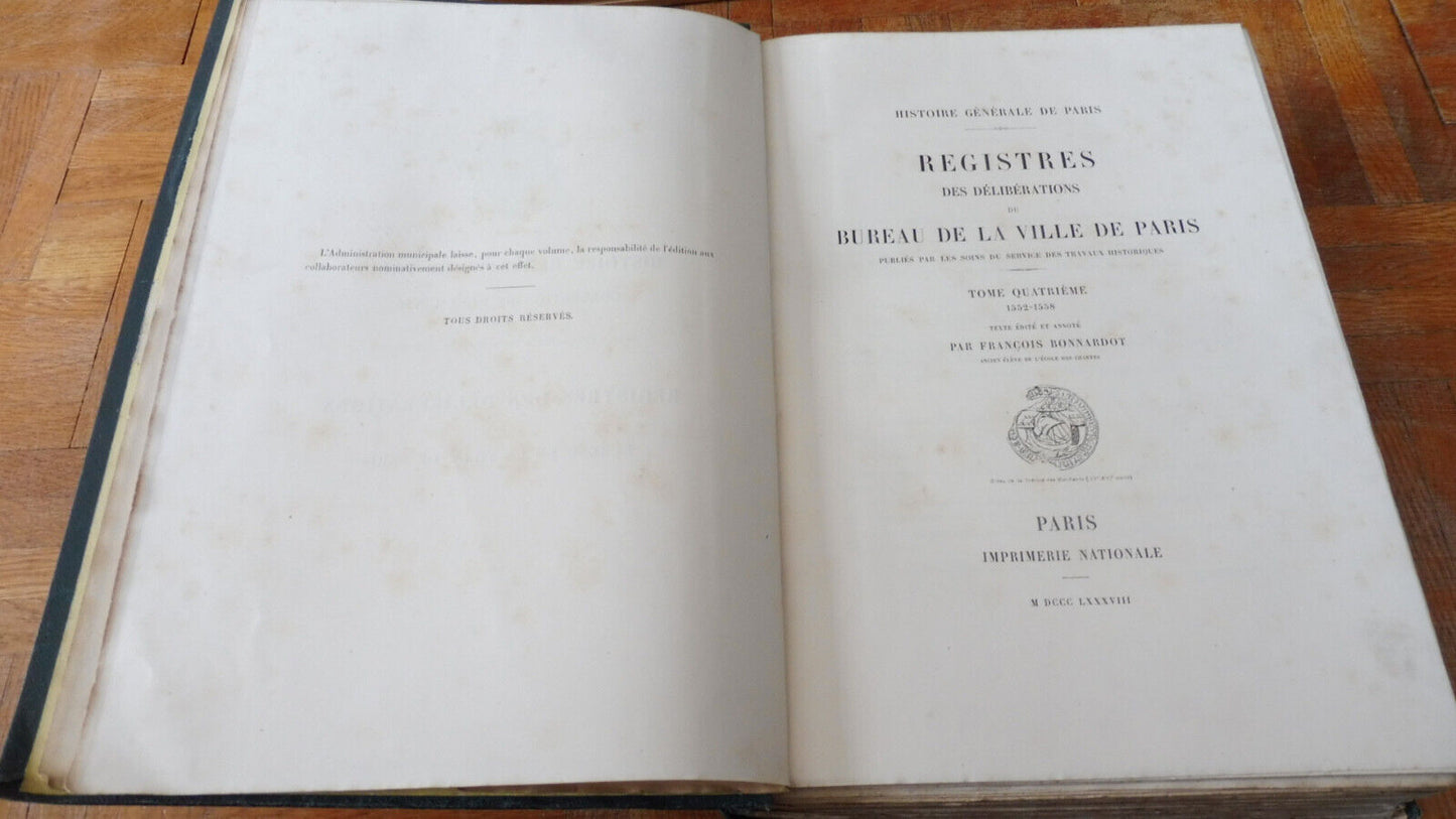 Registre des délibérations du bureau de la ville de Paris T.4 (Bonnardot) 1888