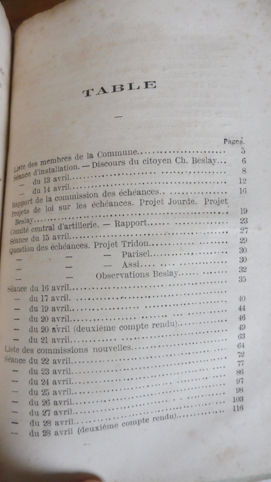 Les 31 séances officielles de la Commune 1871 EO