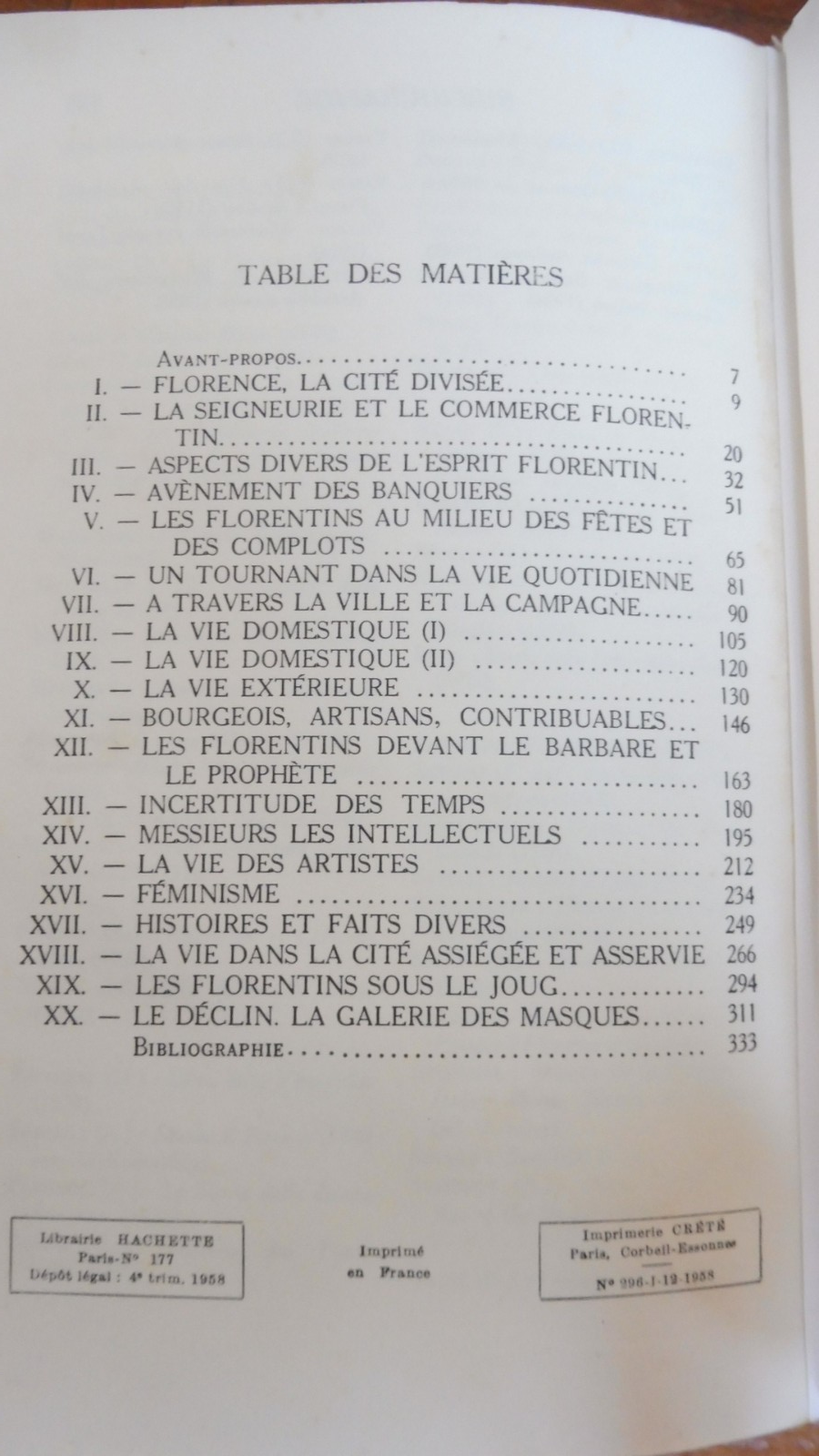 La Vie quotidienne au temps des Médicis (J. Lucas Dubreton) 1958