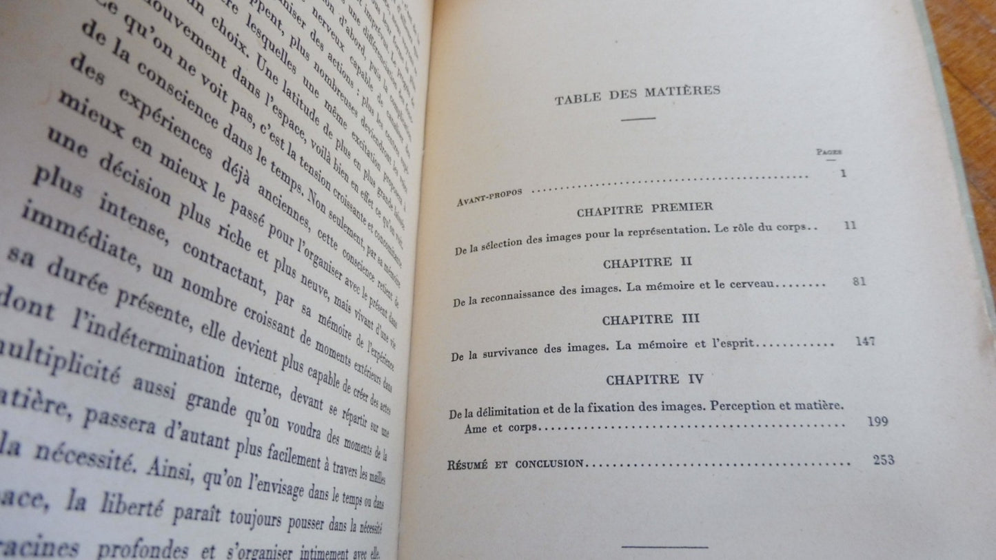 Matière et mémoire (Henri Bergson) 1941