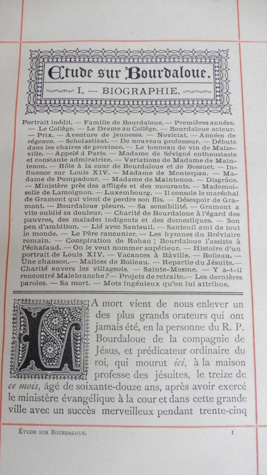 Etude sur Bourdaloue (Blampignon) 1886