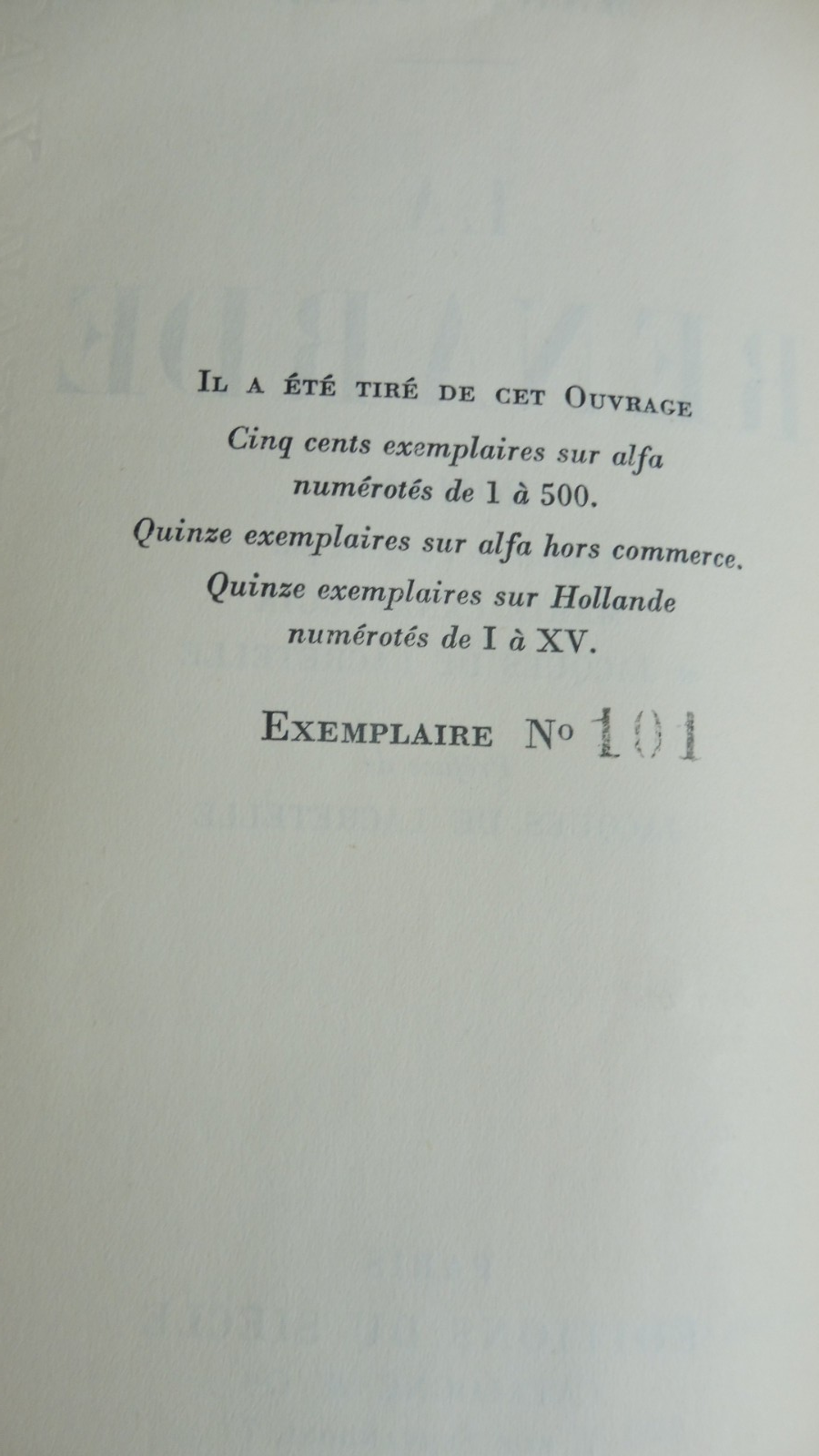 La Renarde (Mary Webb) 1933 EO ALFA