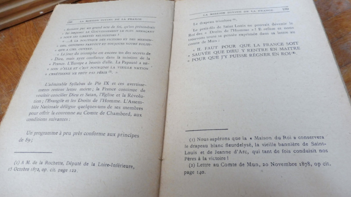 La Mission divine de la France (De La Franquerie) 1926
