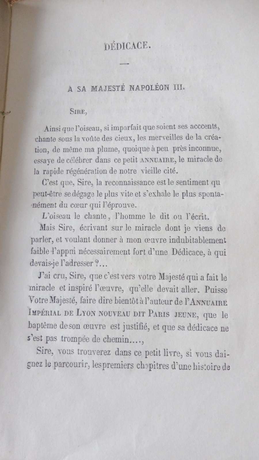 Annuaire impérial de Lyon Nouveau, dit Paris Jeune (Alexandre Bret) 1866