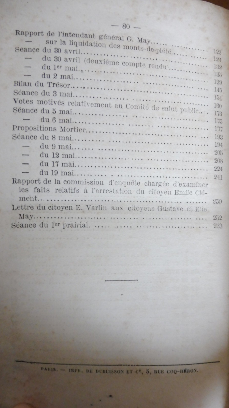 Les 31 séances officielles de la Commune 1871 EO