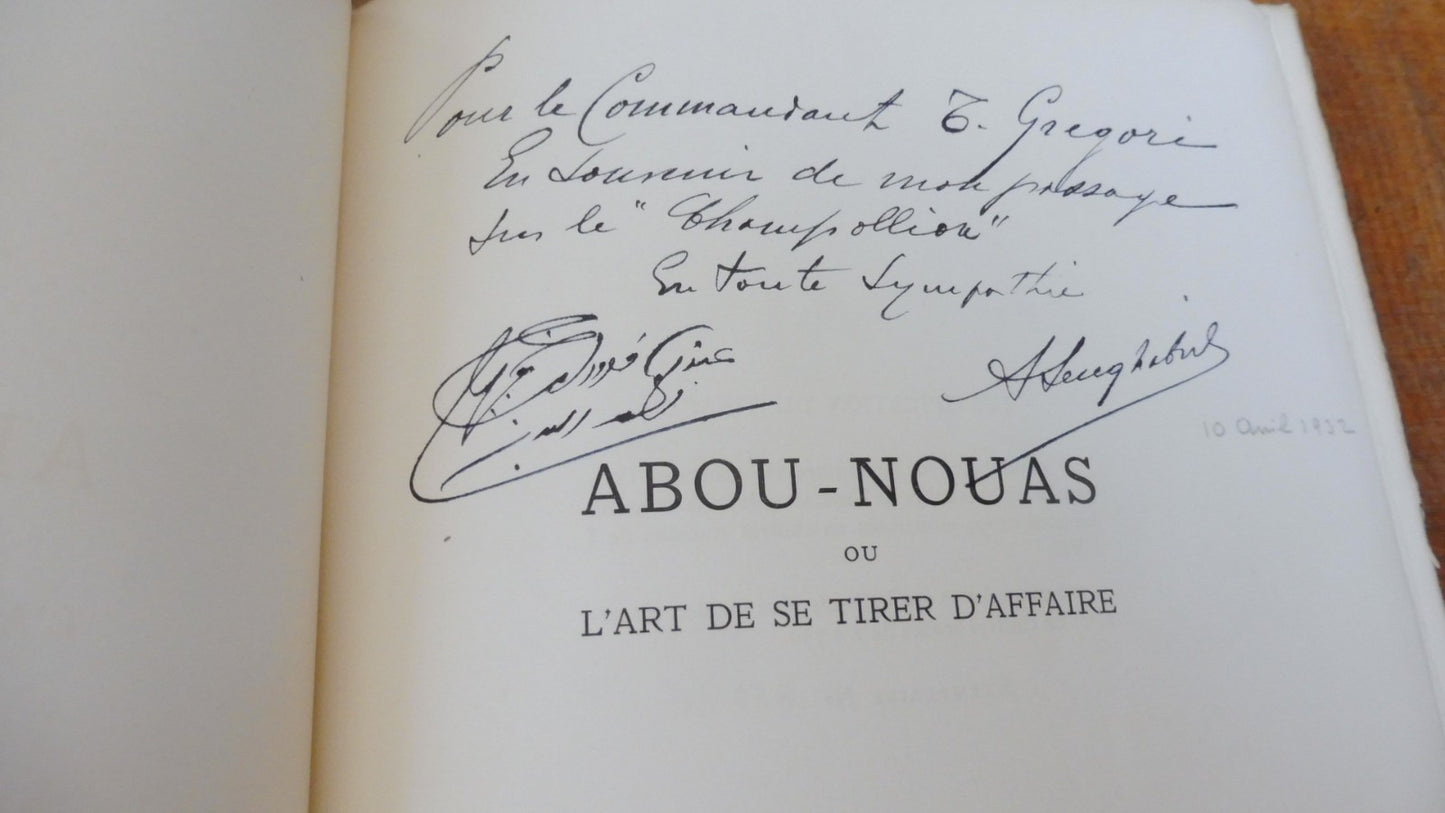 Abou-nouas (Si Kaddour Ben-Ghabrit) 1930 illus. Terzian ENVOI HOLLANDE