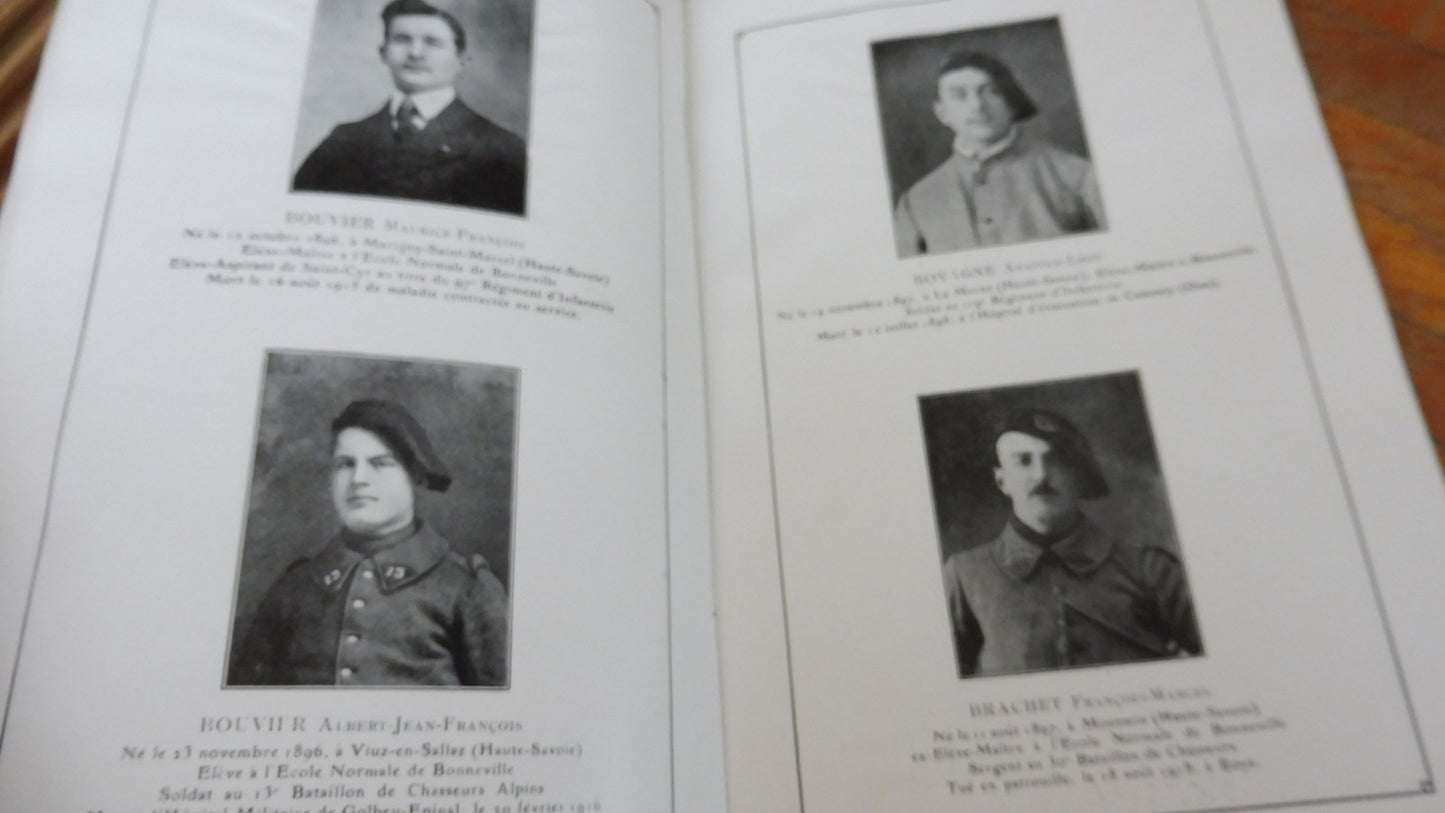 Livre d'or du personnel de l'Enseignement de la Haute-Savoie. Guerre 14-18