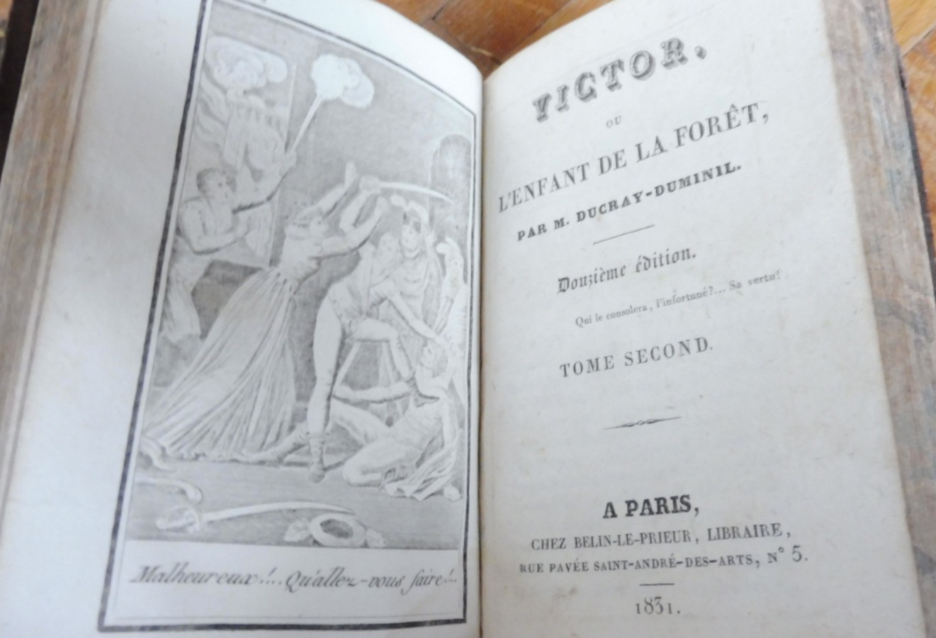 Victor ou l'enfant de la forêt (Ducray-Duminil) 1831 4 vol. et 2 tomes COMPLET