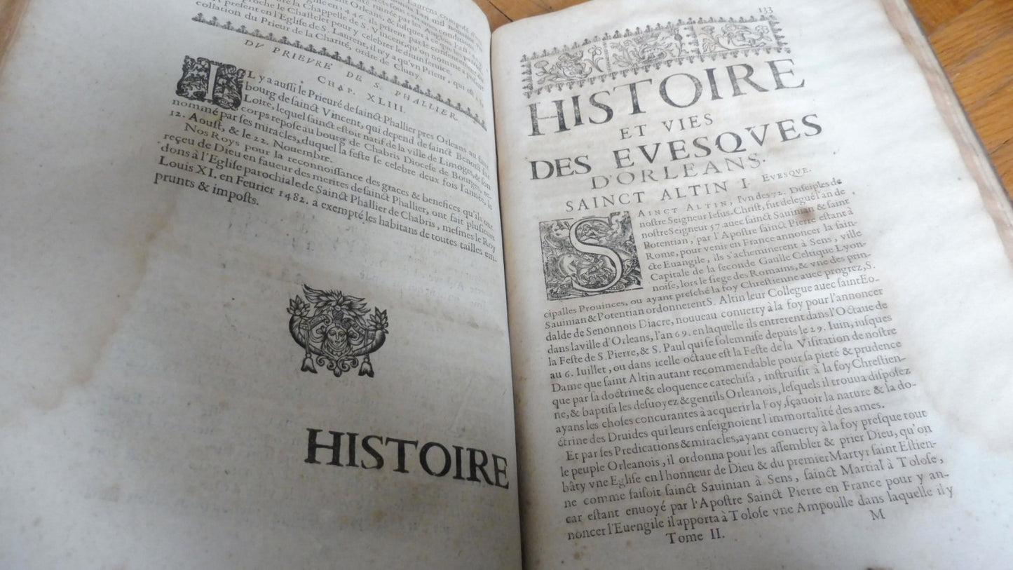 Histoire et antiquitez de la ville d'Orléans (François Le Maire) 1648 IN FOLIO