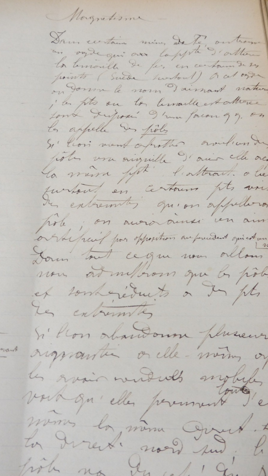 Conférences de Ernest Bichat c.a. 1880 SCIENCES PHYSIQUE MANUSCRIT