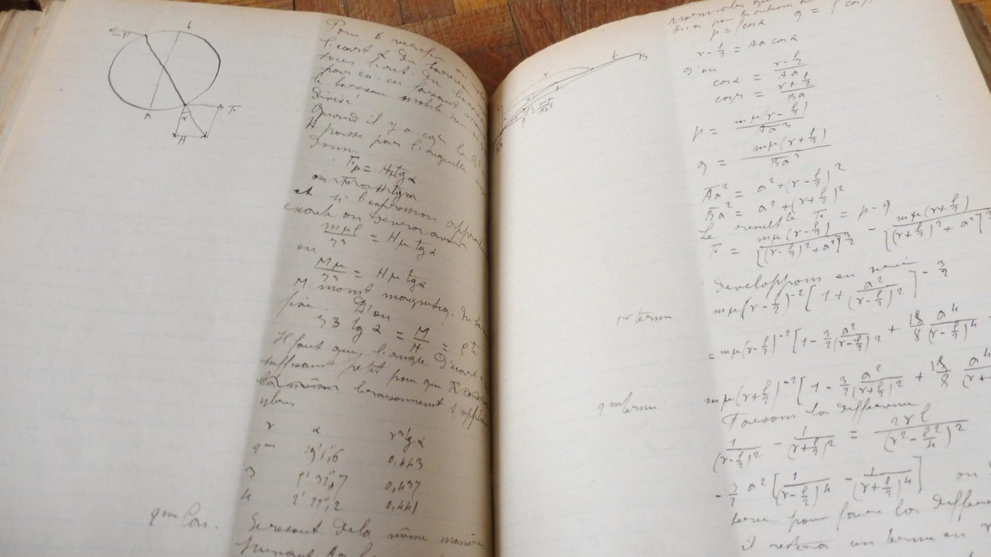 Conférences de Ernest Bichat c.a. 1880 SCIENCES PHYSIQUE MANUSCRIT