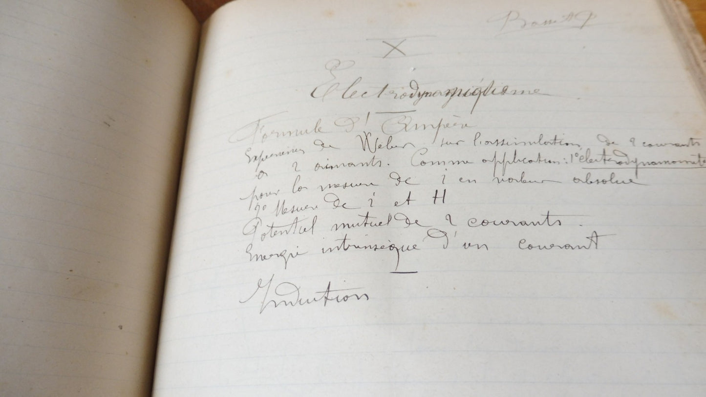 Conférences de Ernest Bichat c.a. 1880 SCIENCES PHYSIQUE MANUSCRIT
