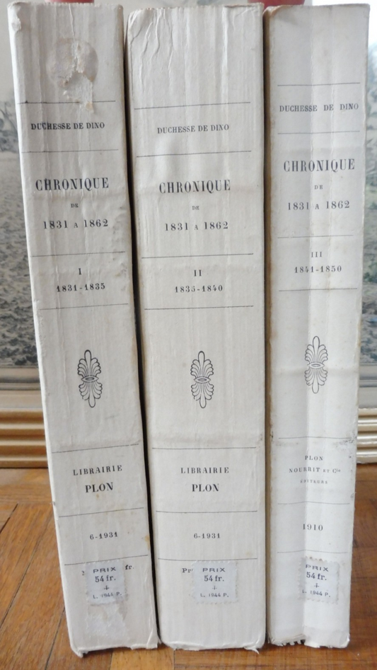 Chronique de 1831-50 (Duchesse de Dino) 1910