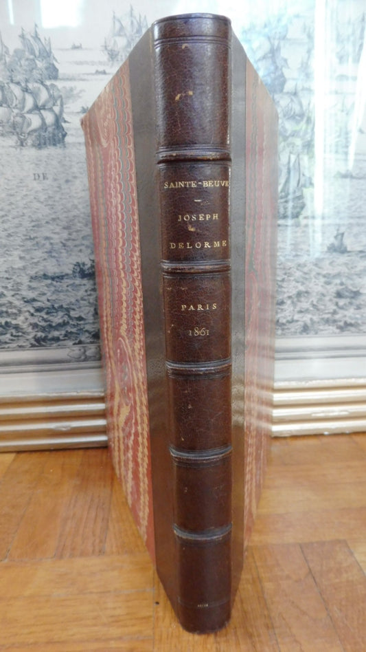 Vie, poésies et pensées de Joseph Delorme (Sainte Beuve) 1861 RELIURE LORTIC