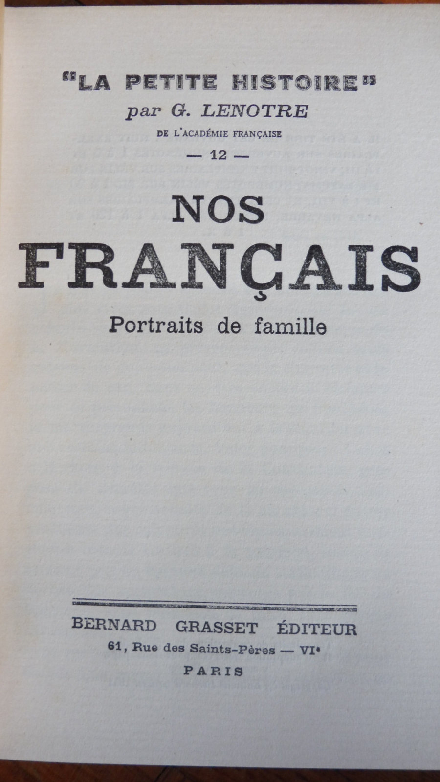 La petite histoire (Georges Lenotre) 1949-54 15 vol.