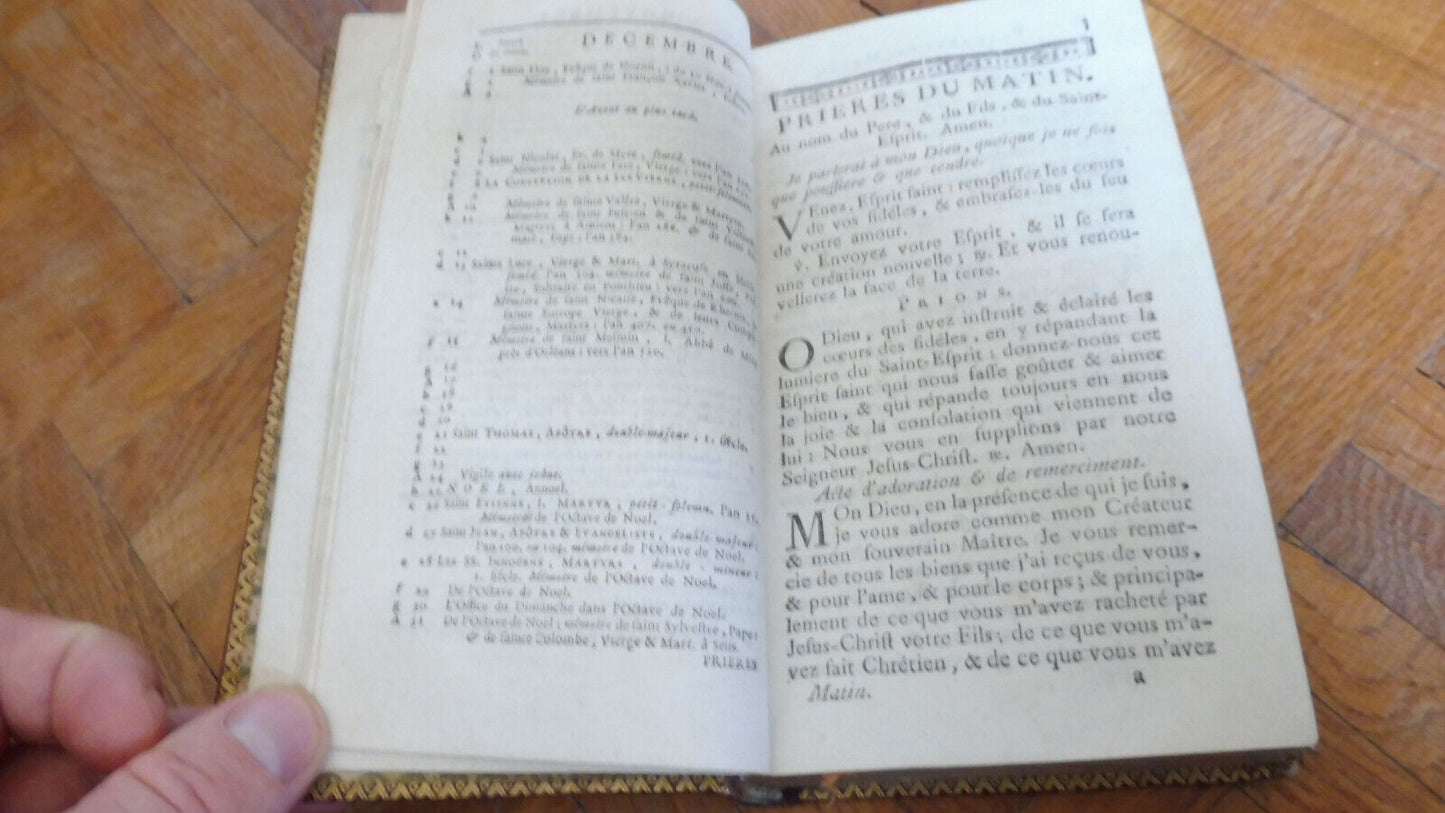 Livre d'Eglise Latin-François. Office du matin. Partie d'hiver 1765