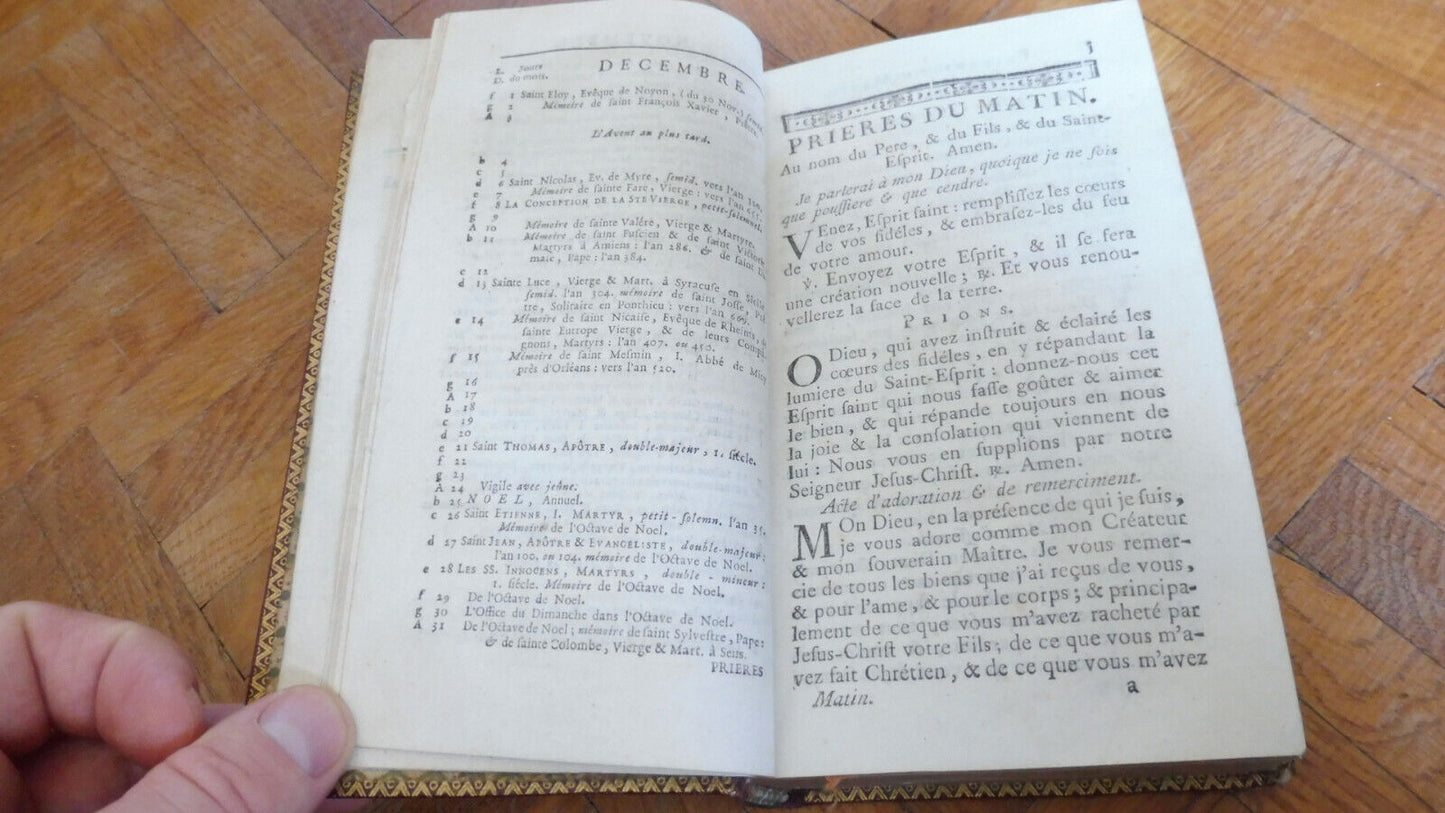Livre d'Eglise Latin-François. Office du matin. Partie d'hiver 1765