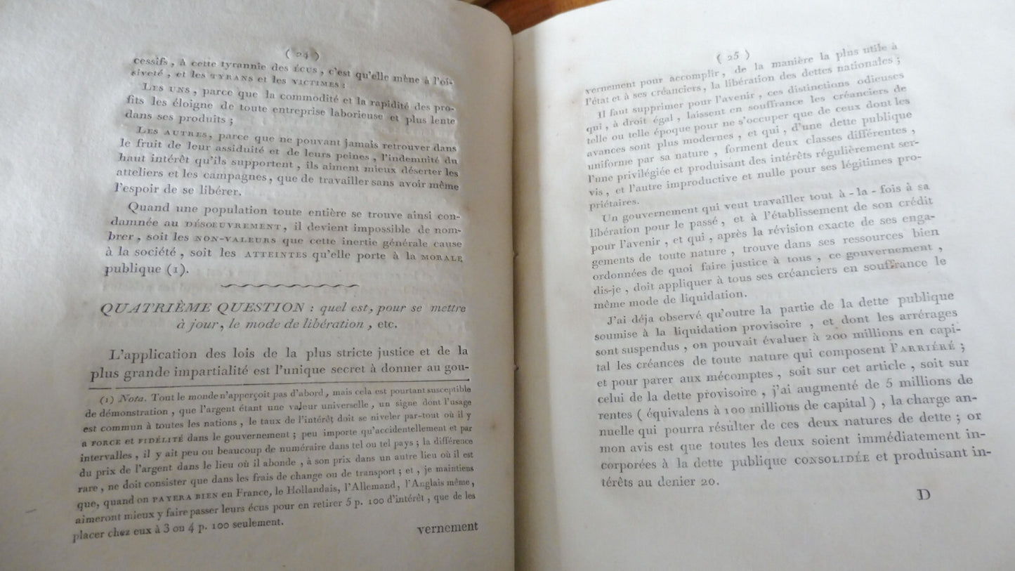 Au Premier Consul. Sur les recettes et dépenses (Haller) 1800 CONSULAT