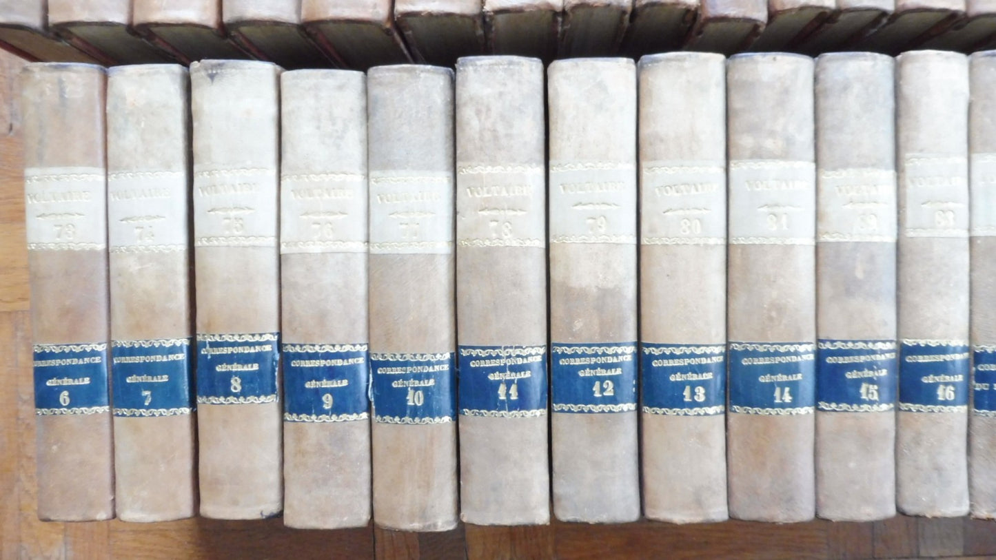 Oeuvres complètes de Voltaire 1785-89 92+2 vol. COMPLET