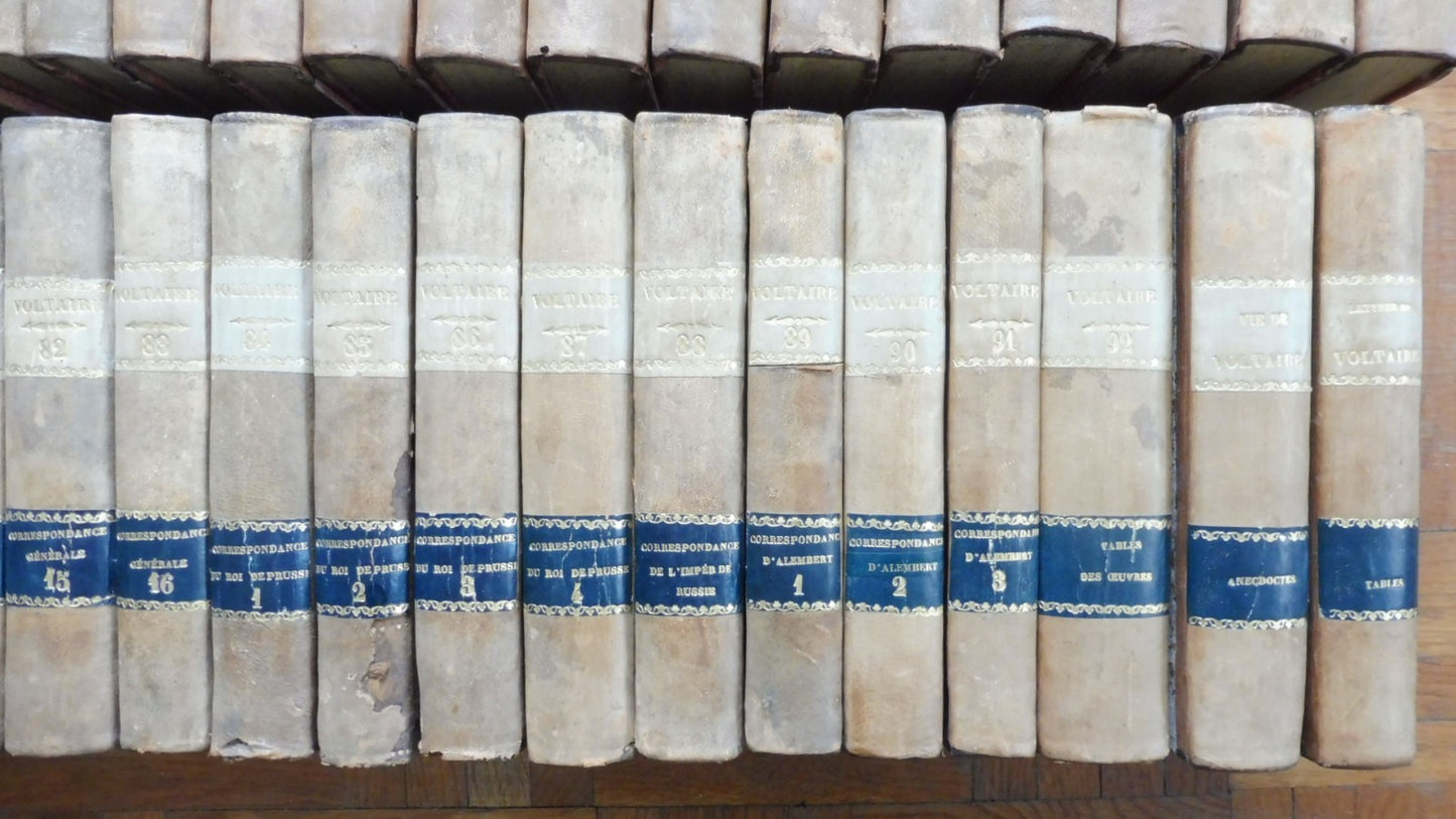Oeuvres complètes de Voltaire 1785-89 92+2 vol. COMPLET