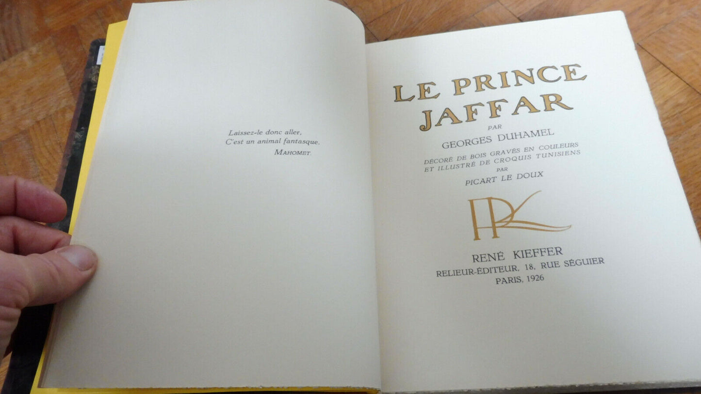 Le Prince Jaffar (Georges Duhamel) 1926 illus. Picart le Doux