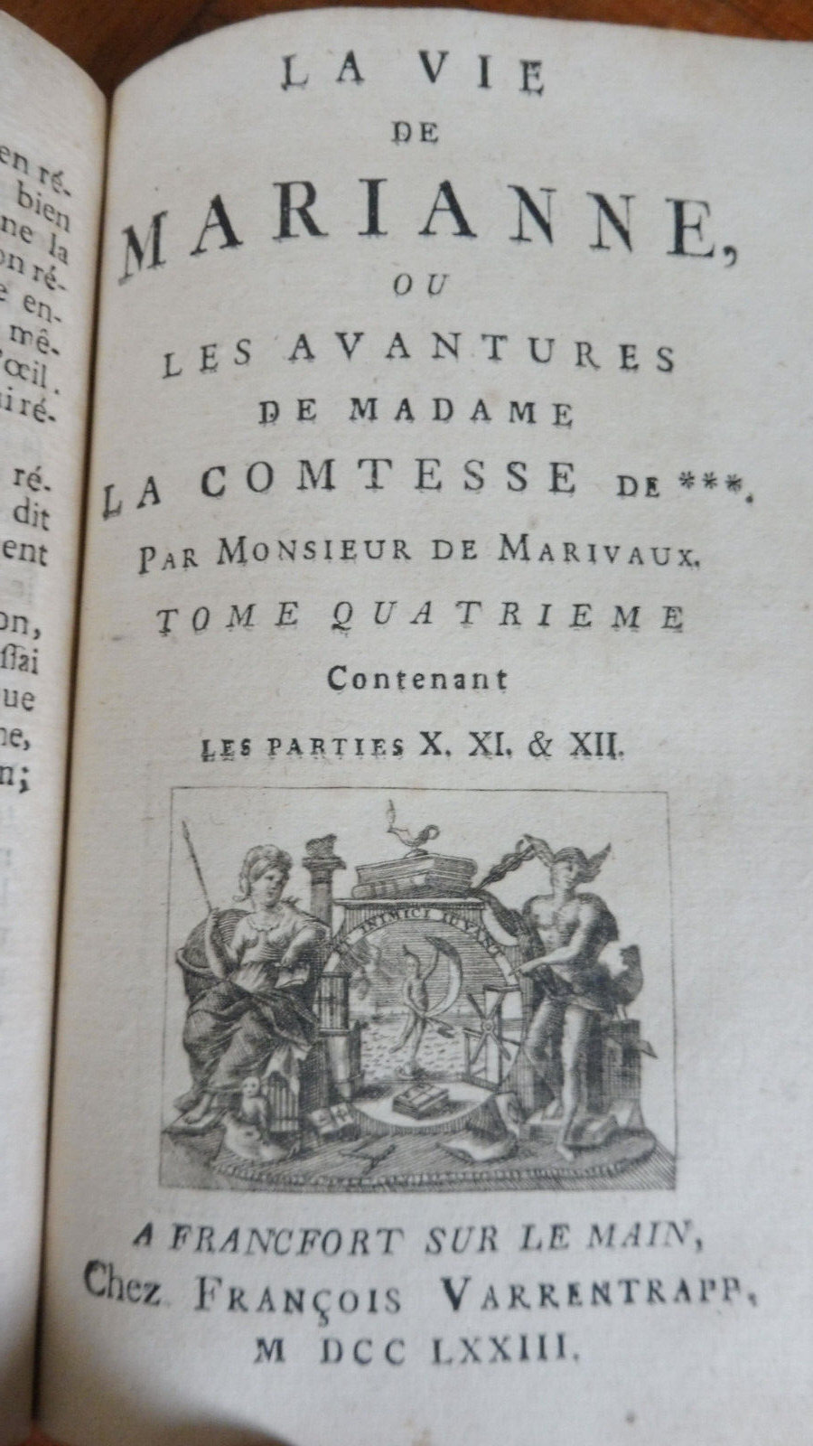 La Vie de Marianne (Marivaux) 1773 4 vol. en 2 tomes COMPLET