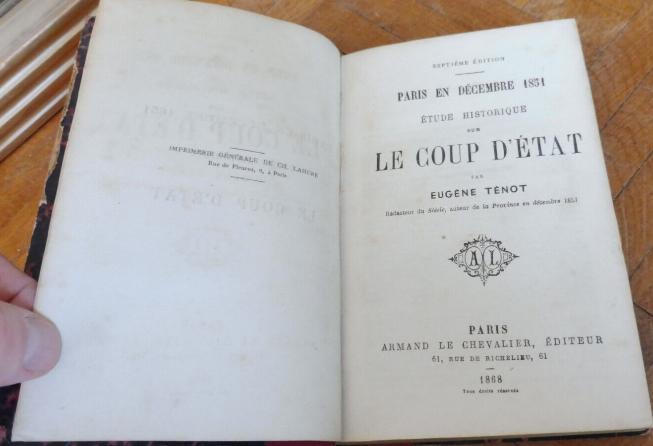Paris en décembre 1851. Etude historique sur le coup d'état (E. Tenot) 1868