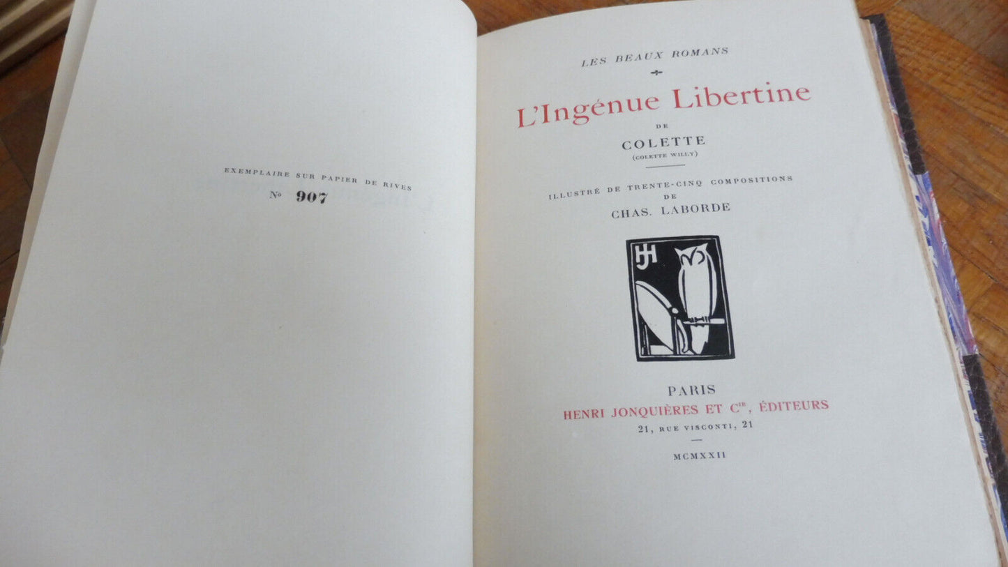 L'ingénue libertine (Colette) 1922 illus. Chas. Laborde