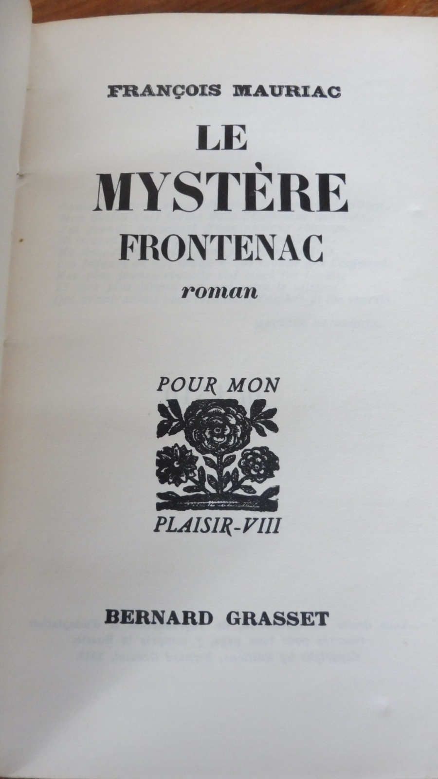 Le Mystère de Frontenac (François Mauriac) 1933