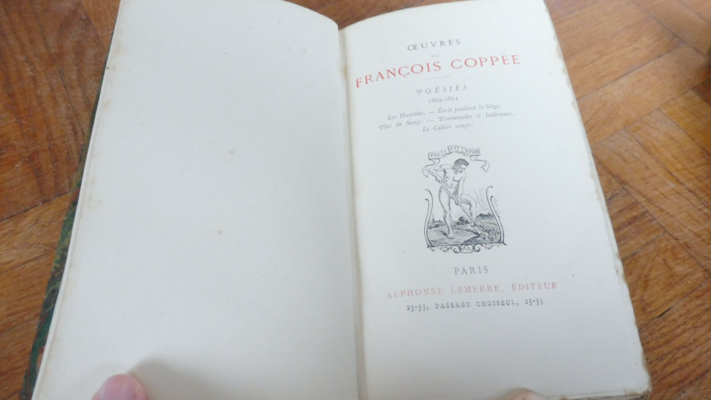 Oeuvres de François Coppée 2 vol. s.d.