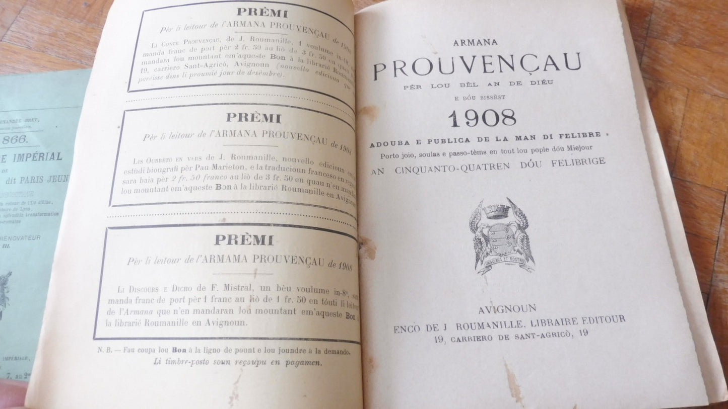 Armana prouvençau - almanach provençal 1908