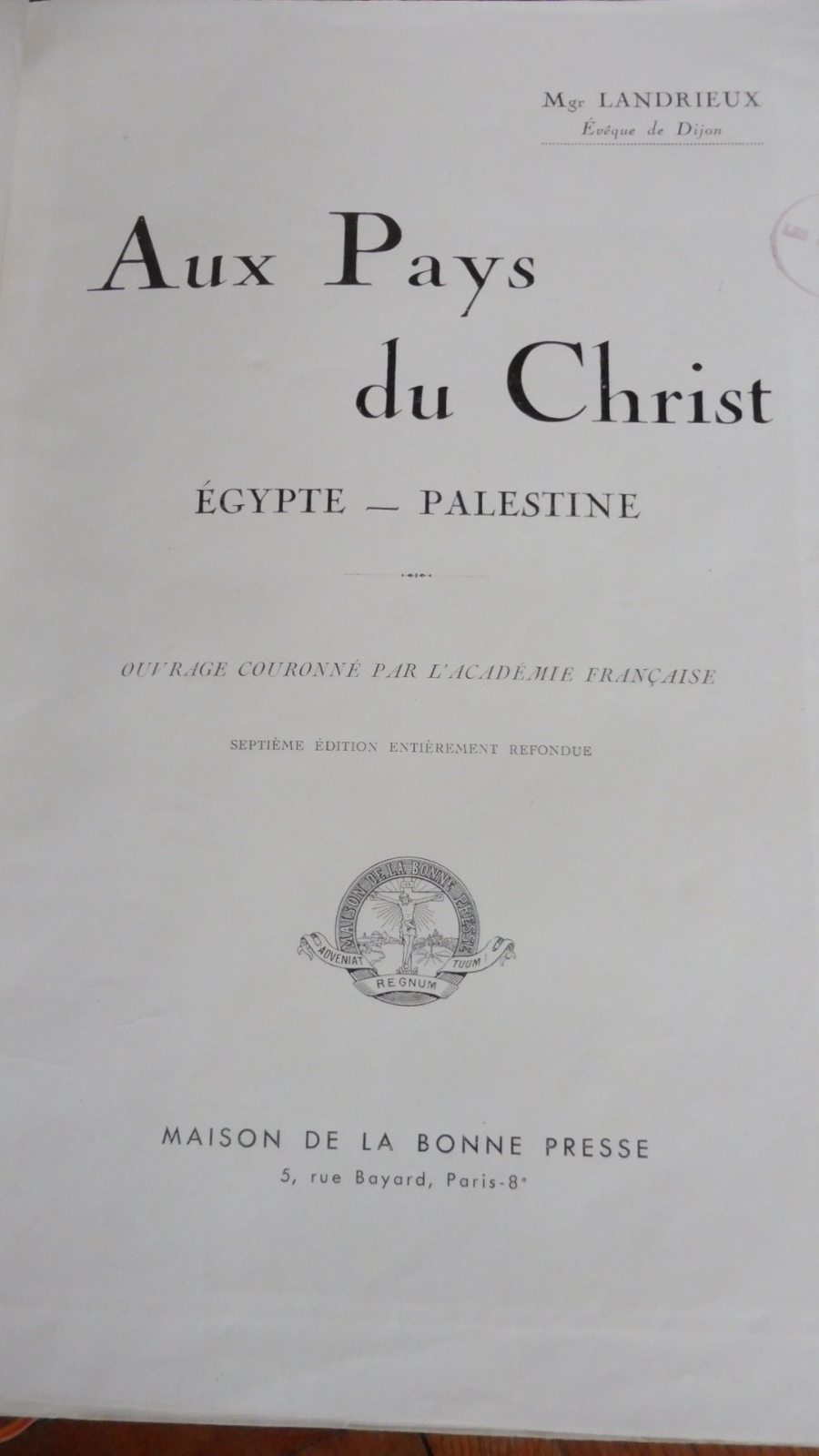 Au pays du Christ (Landrieux) 1937