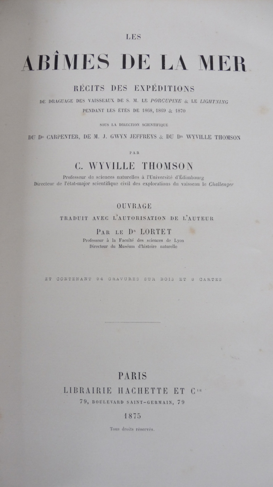 Les Abîmes de la mer (C. Wyville Thomson) 1875