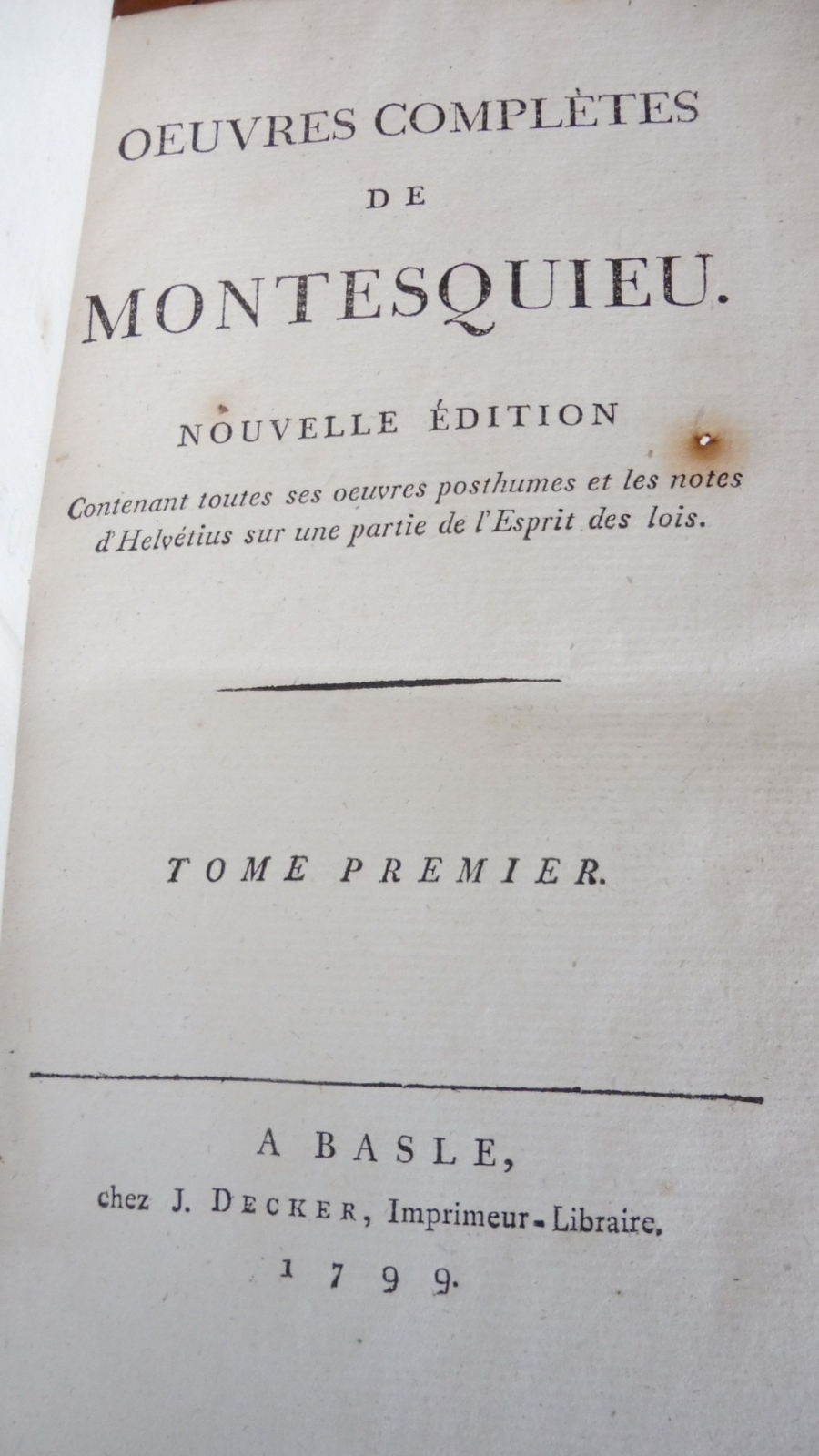 Oeuvres de Montesquieu 1799 8/8