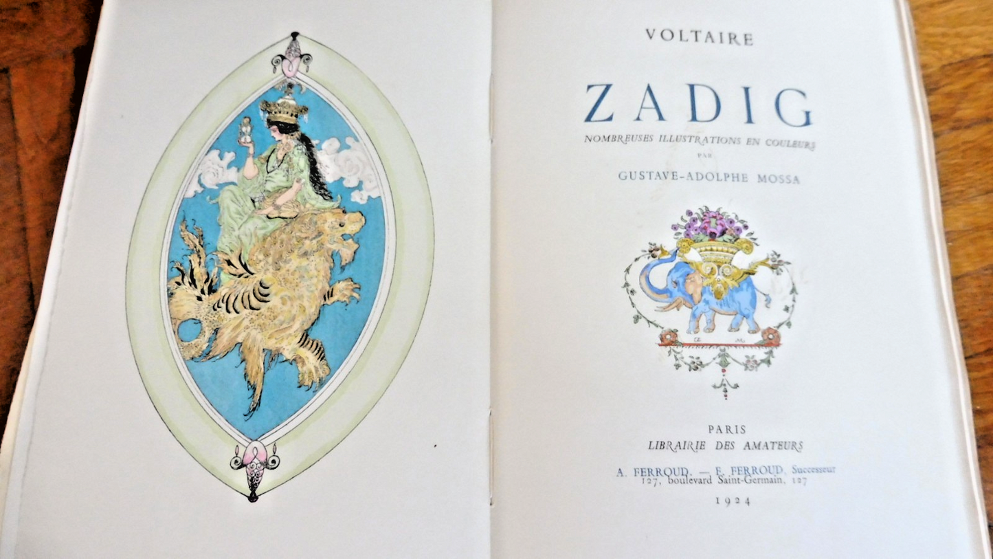 Zadig, ou la destinée (Voltaire) 1924 illus. Mossa FERROUD