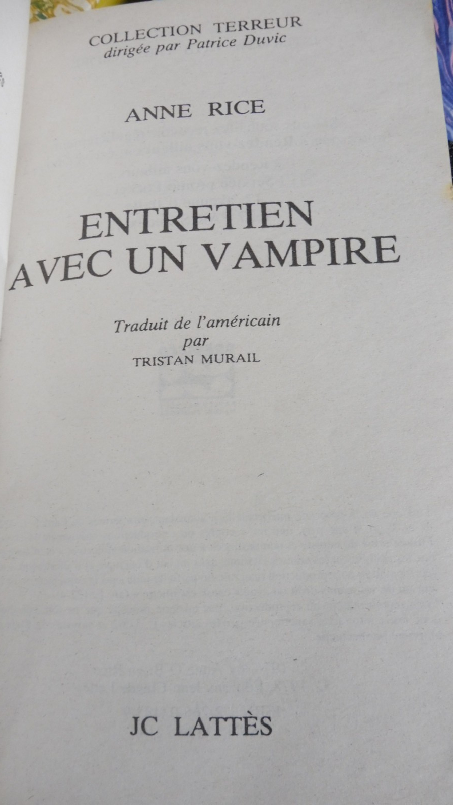 Lot Vampire Anne Rice 4 vol.