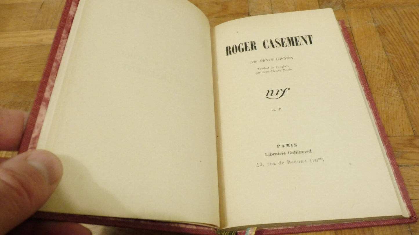 La Vie et la mort de Roger Casement (Denis Gwynn) 1932 IRLANDE ANTI COLONIALISME